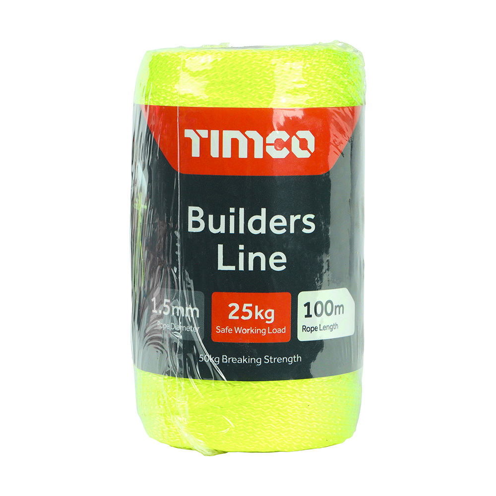 TIMCO Builders Line Tube - Yellow (1.5mm x 100mm)